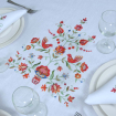 Лляна скатертина з вишивкою Дерево Життя на 8-12 персон 240см (білий льон) Фото № - 4