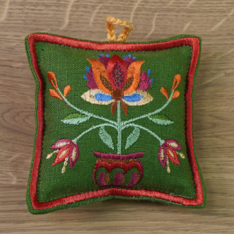Подушечка для голок Дерево Життя (зелений льон)