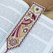 Закладка для книжки Птах бордо (сірий льон) Фото № - 4
